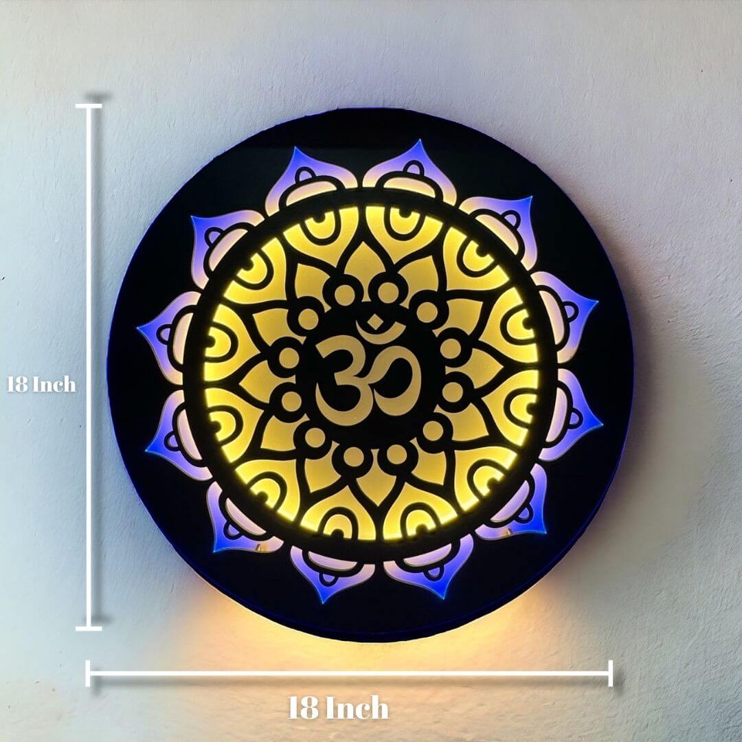 Om Chakra Neon LED Wall Décor Light | India's Holy Collection