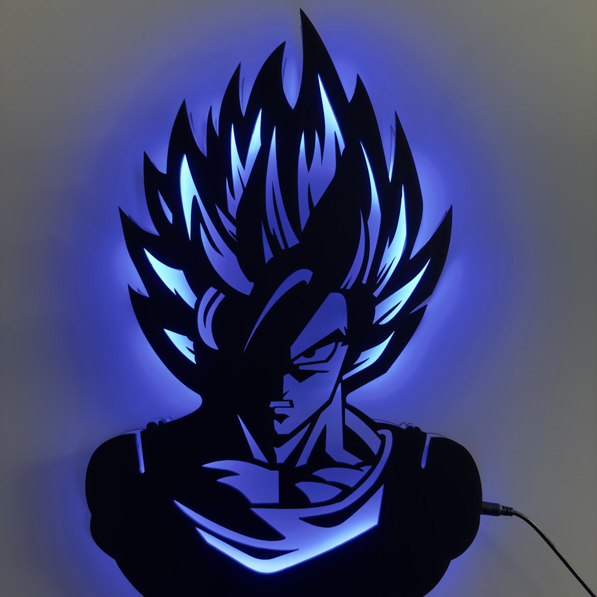 Goku Led Wall décor light, Home Decor L.E.D Logo for Kids, Fits Bedroom, LED Wall Art Gift Goku, Comic Lovers Kids Room Gift