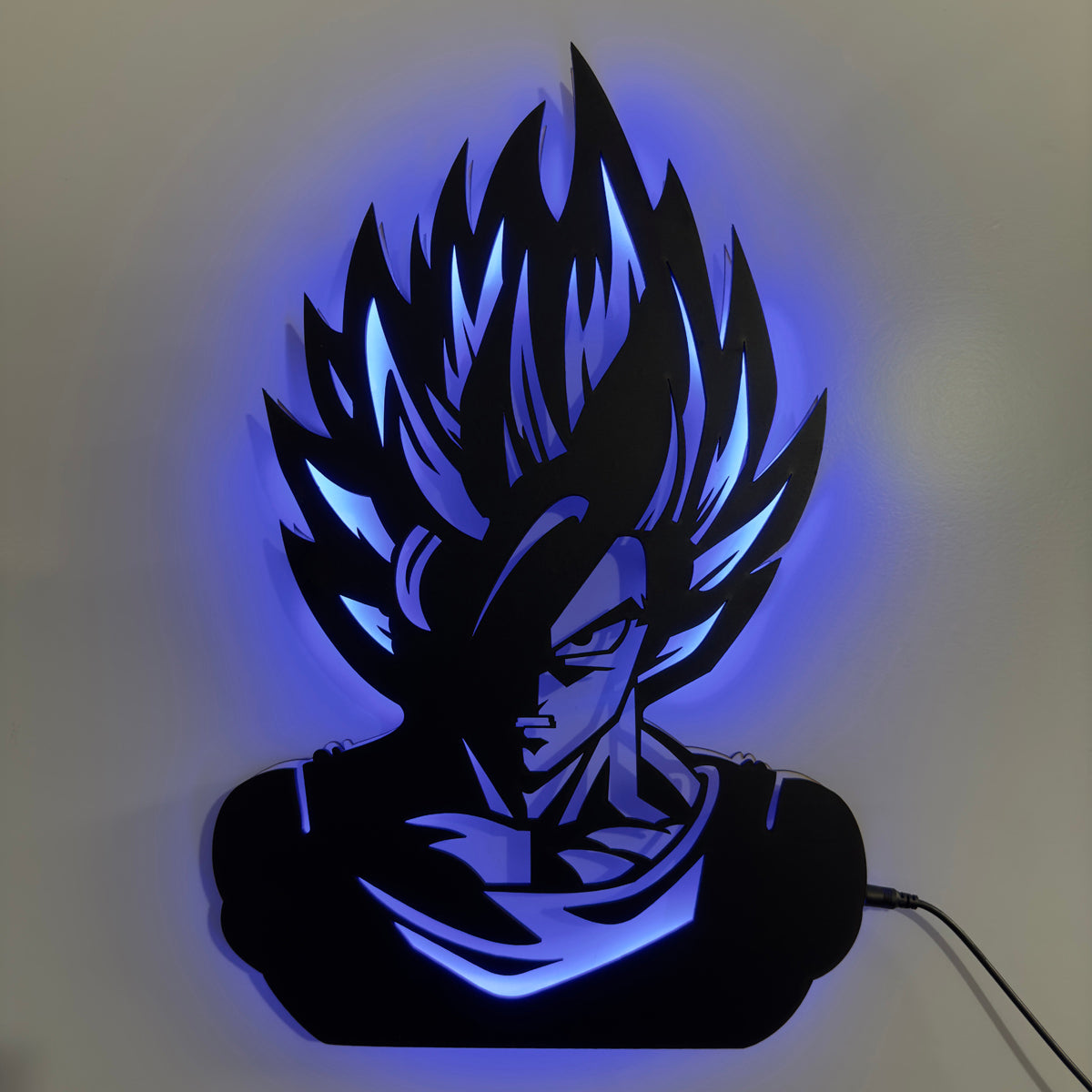 Goku Led Wall décor light, Home Decor L.E.D Logo for Kids, Fits Bedroom, LED Wall Art Gift Goku, Comic Lovers Kids Room Gift