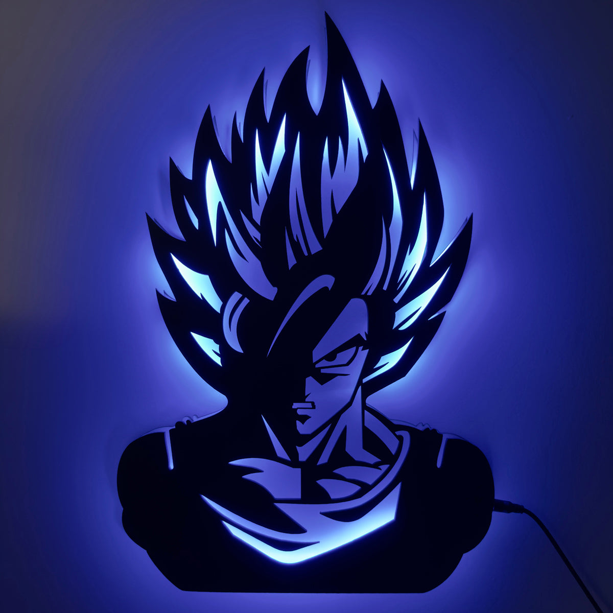 Goku Led Wall décor light, Home Decor L.E.D Logo for Kids, Fits Bedroom, LED Wall Art Gift Goku, Comic Lovers Kids Room Gift
