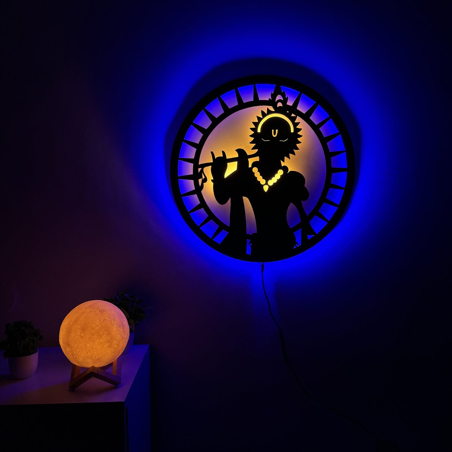 Lord Krishna LED Wall Decor