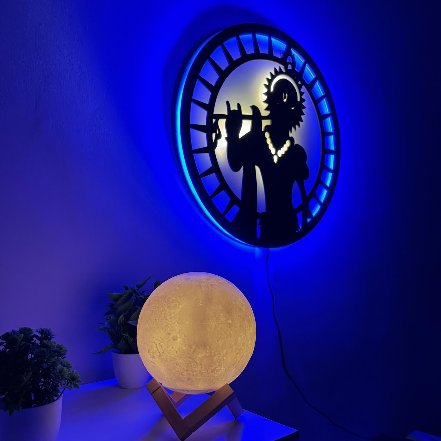 Lord Krishna LED Wall Decor