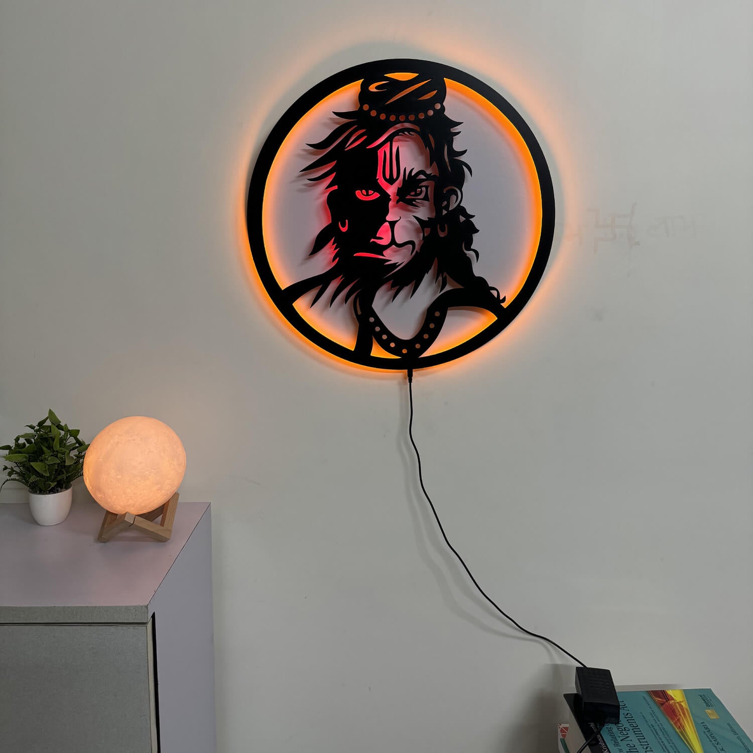 Bajrang Bali Hanuman LED Wall Decor Light | India's Divine Collection