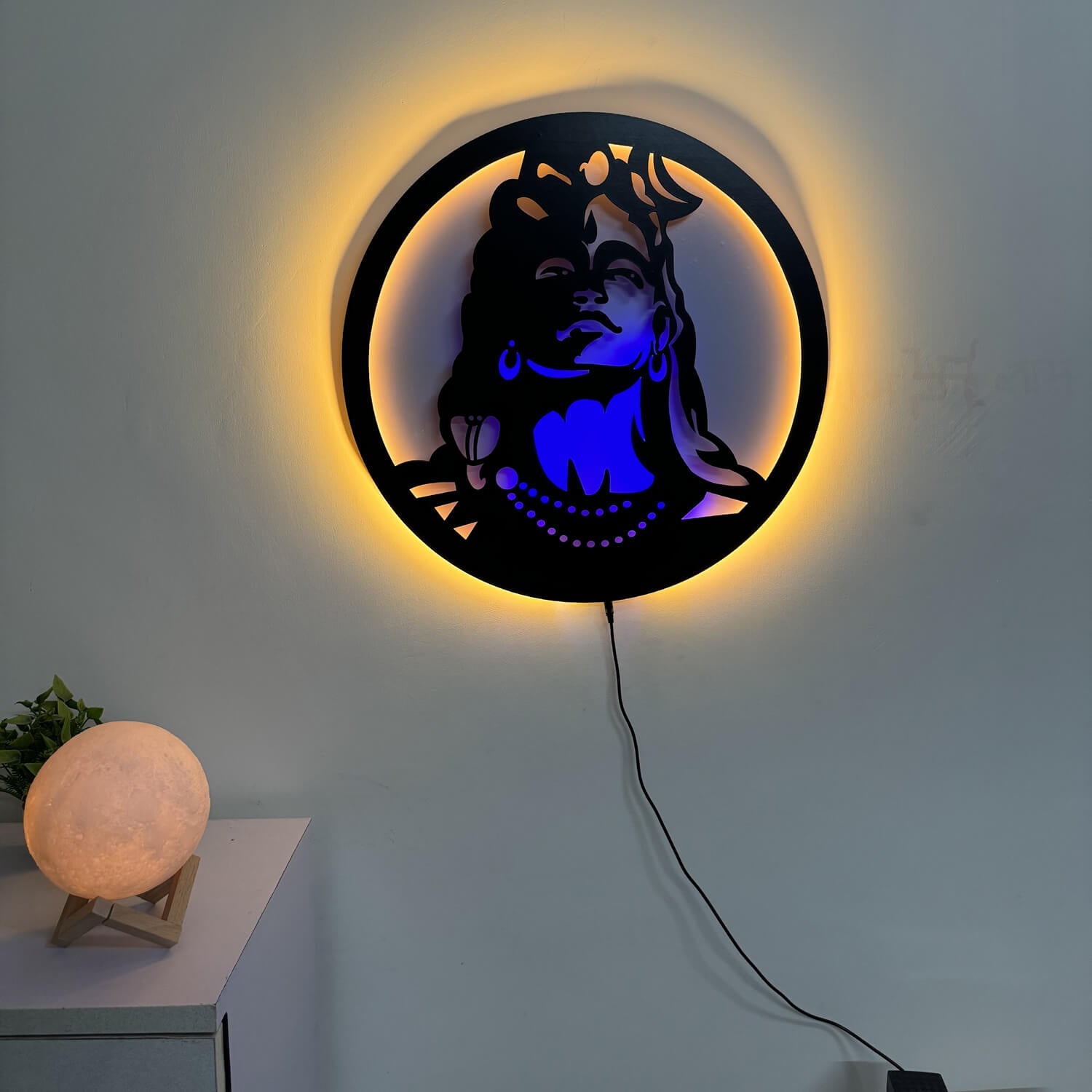 Adiyogi Neelkanth LED Wall Decor Light | India's Spiritual Collection