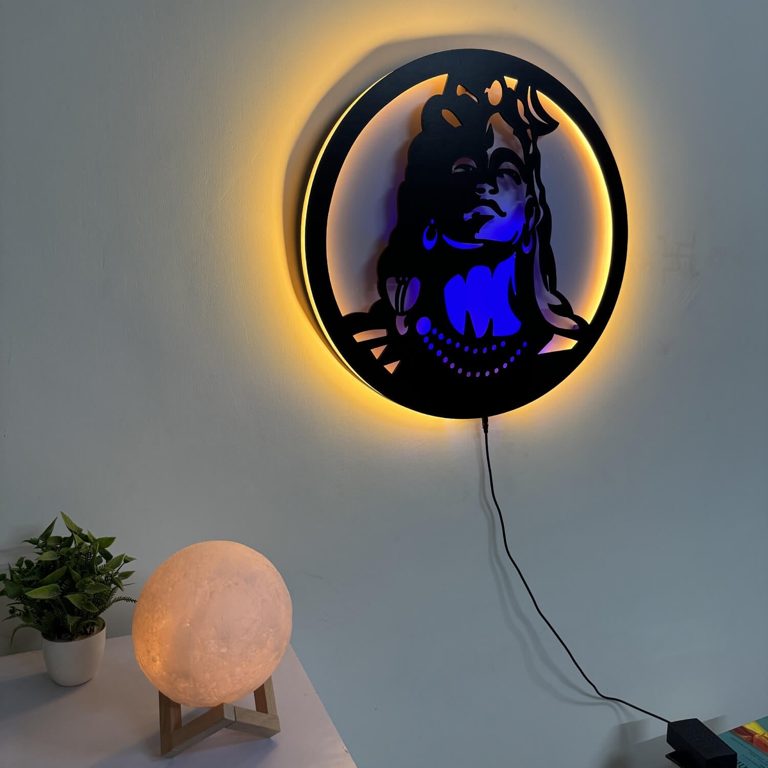 Adiyogi Neelkanth LED Wall Decor Light | India's Spiritual Collection