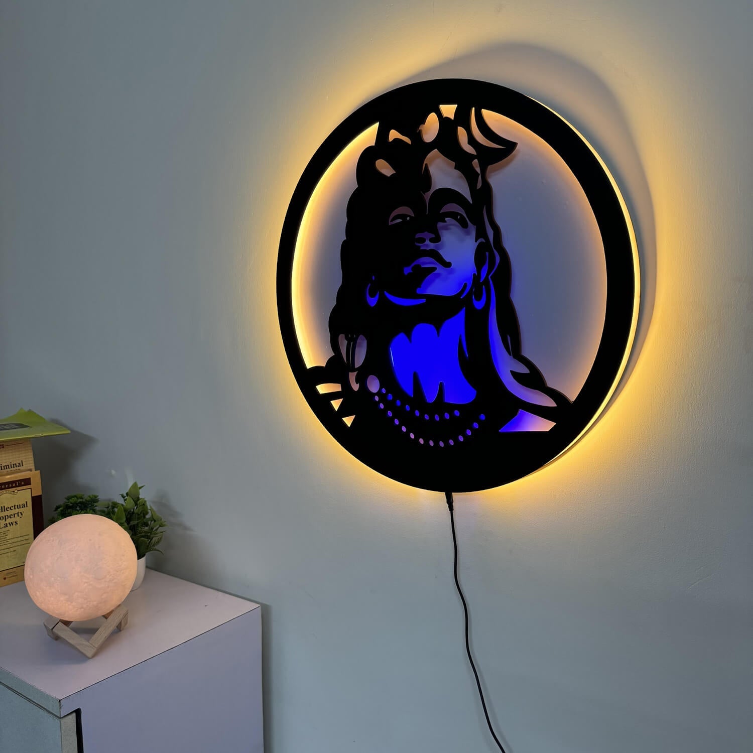 Adiyogi Neelkanth LED Wall Decor Light | India's Spiritual Collection