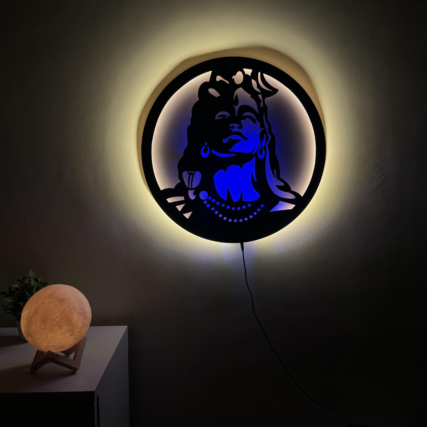 Adiyogi Shiv Ji LED Wall Decor Light Spiritual Home Decor Adiyogi shiv ji led wall decor light spiritual home decor