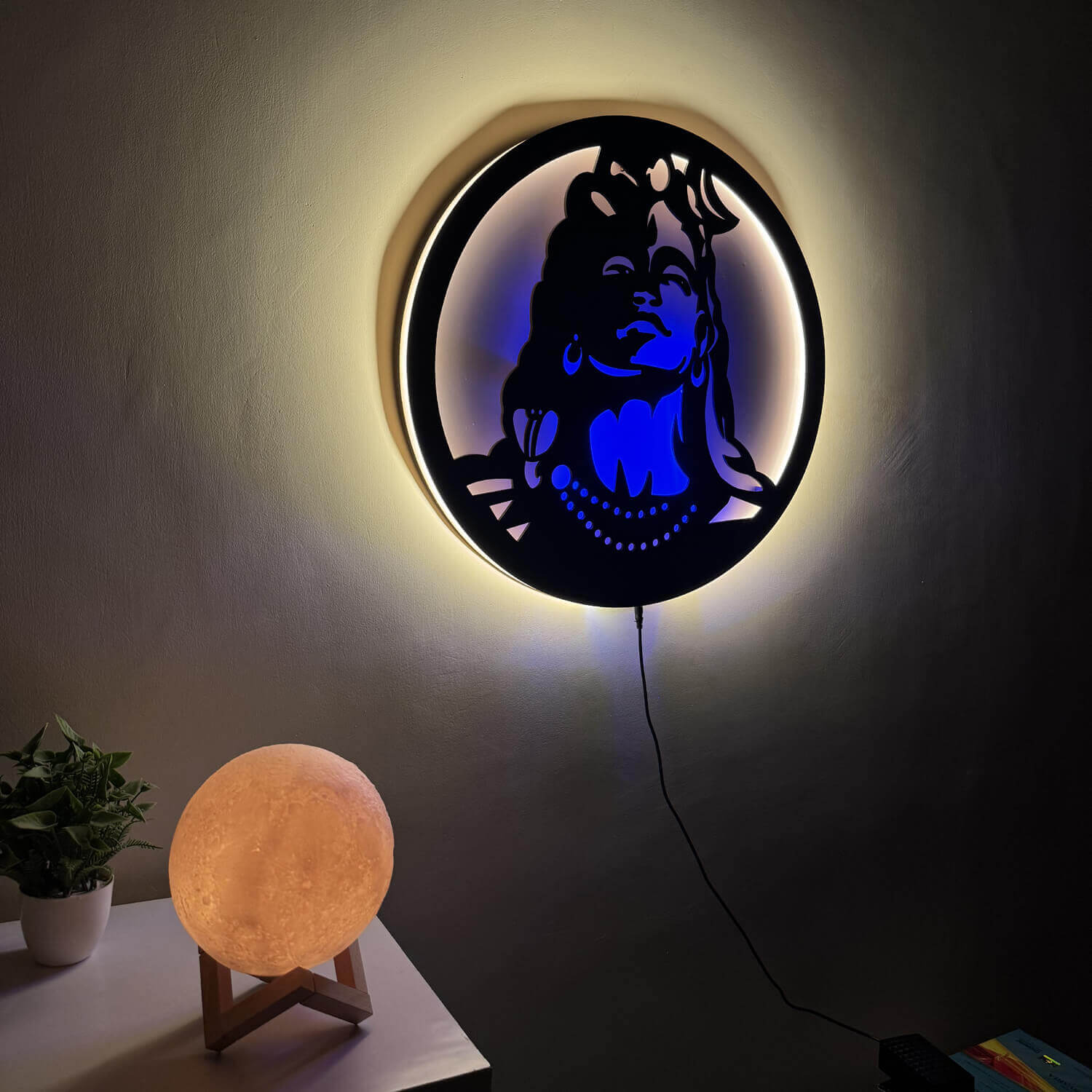 Adiyogi Neelkanth LED Wall Decor Light | India's Spiritual Collection