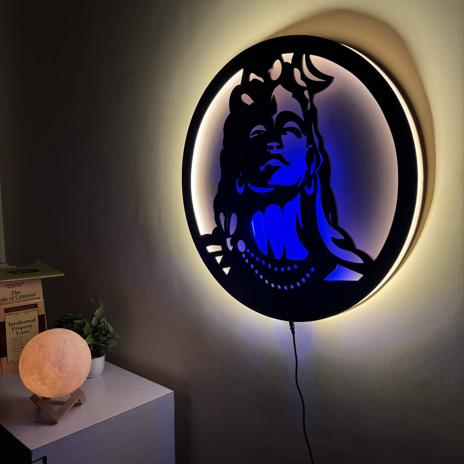 Adiyogi Neelkanth LED Wall Decor Light | India's Spiritual Collection