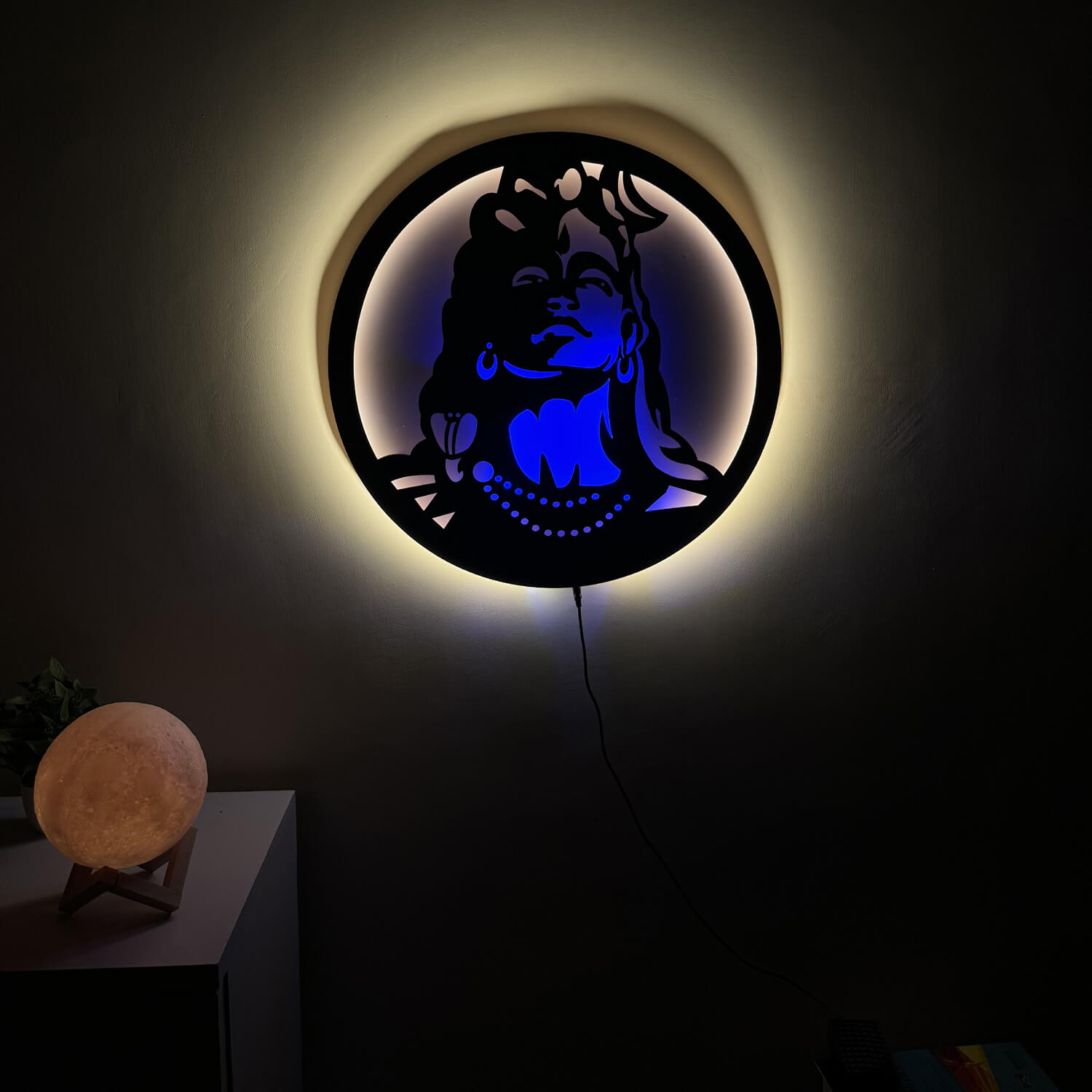 Adiyogi Neelkanth LED Wall Decor Light | India's Spiritual Collection
