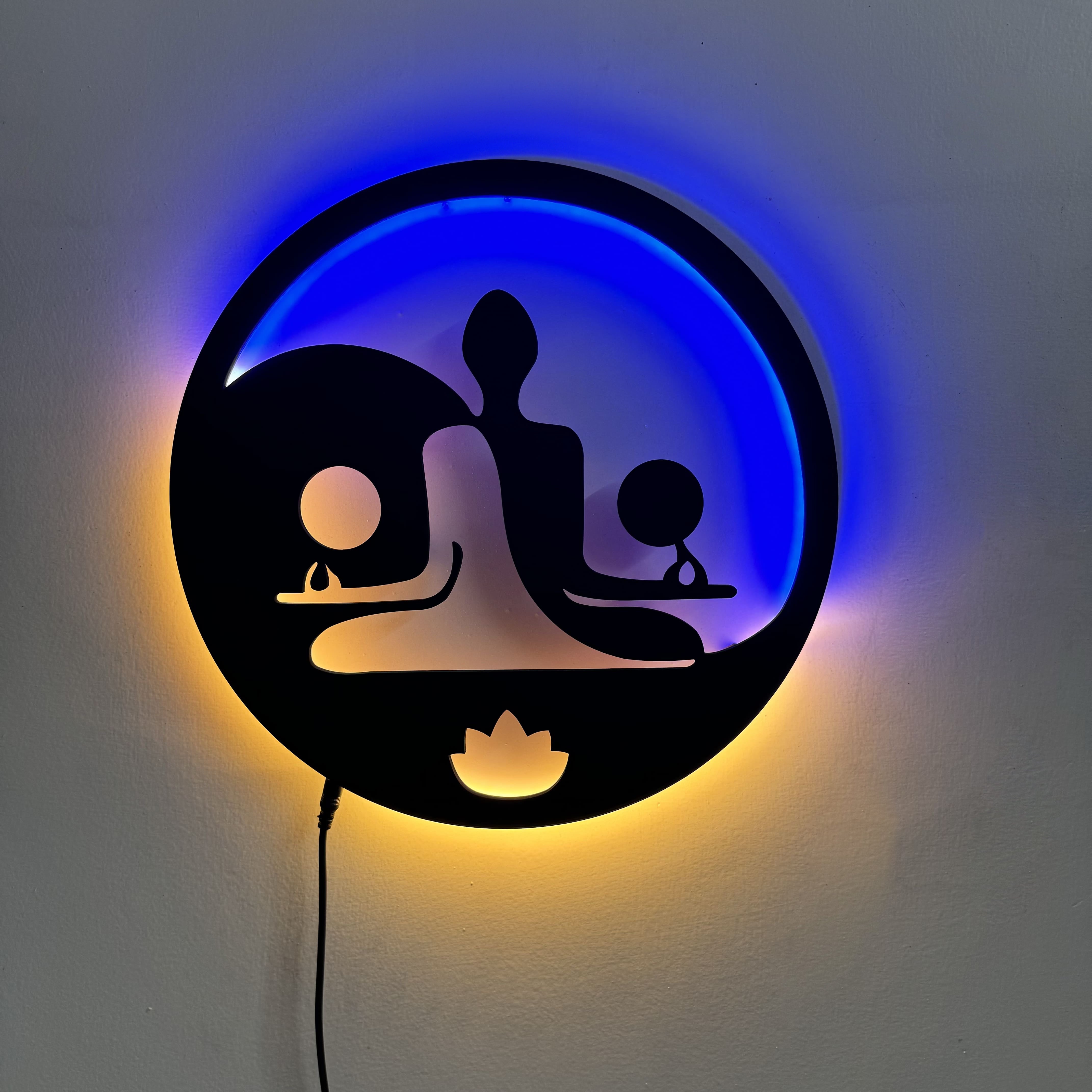 Buddha Yoga Meditation Neon LED Light | Wall Home Decor for Relaxation