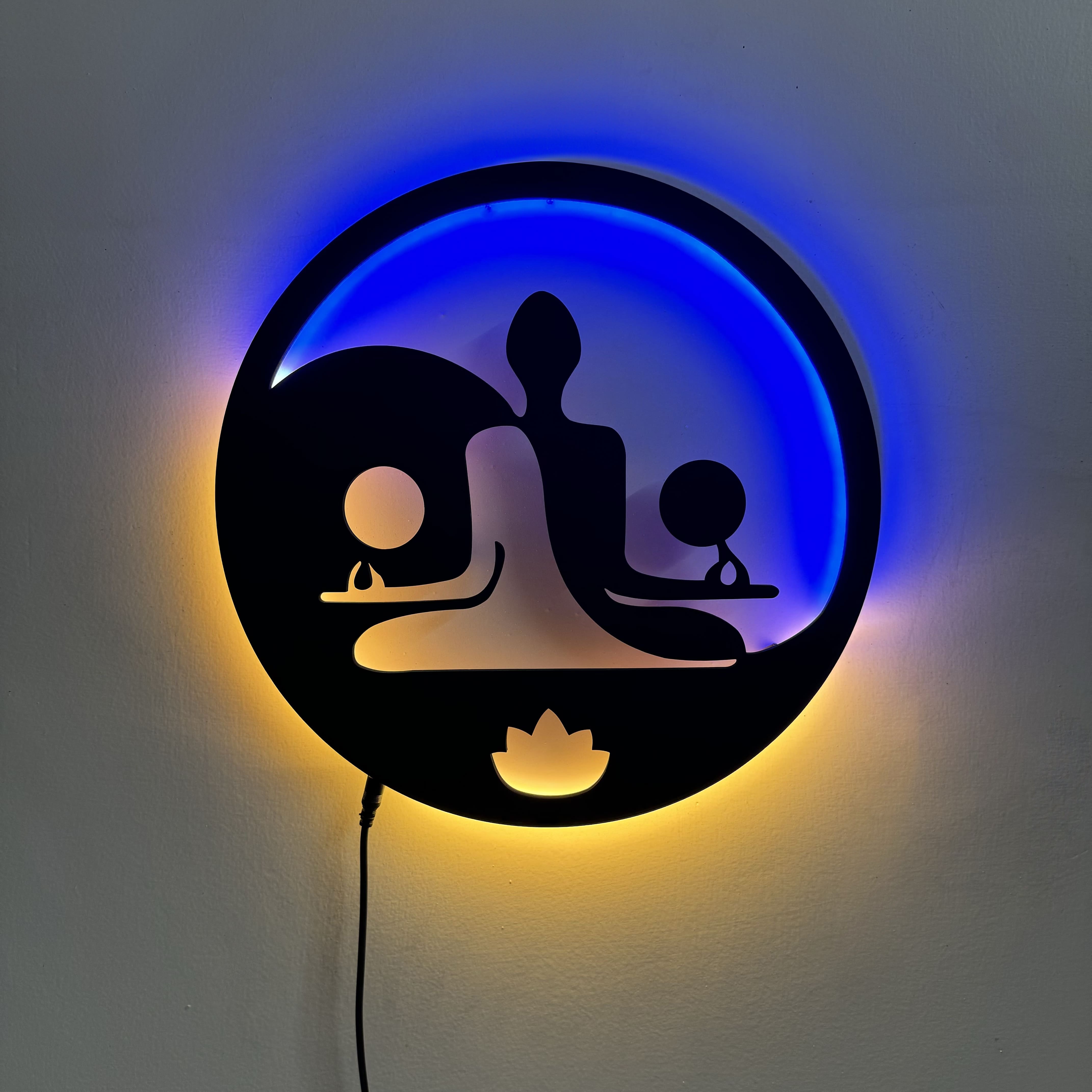Buddha Yoga Meditation Neon LED Light | Wall Home Decor for Relaxation
