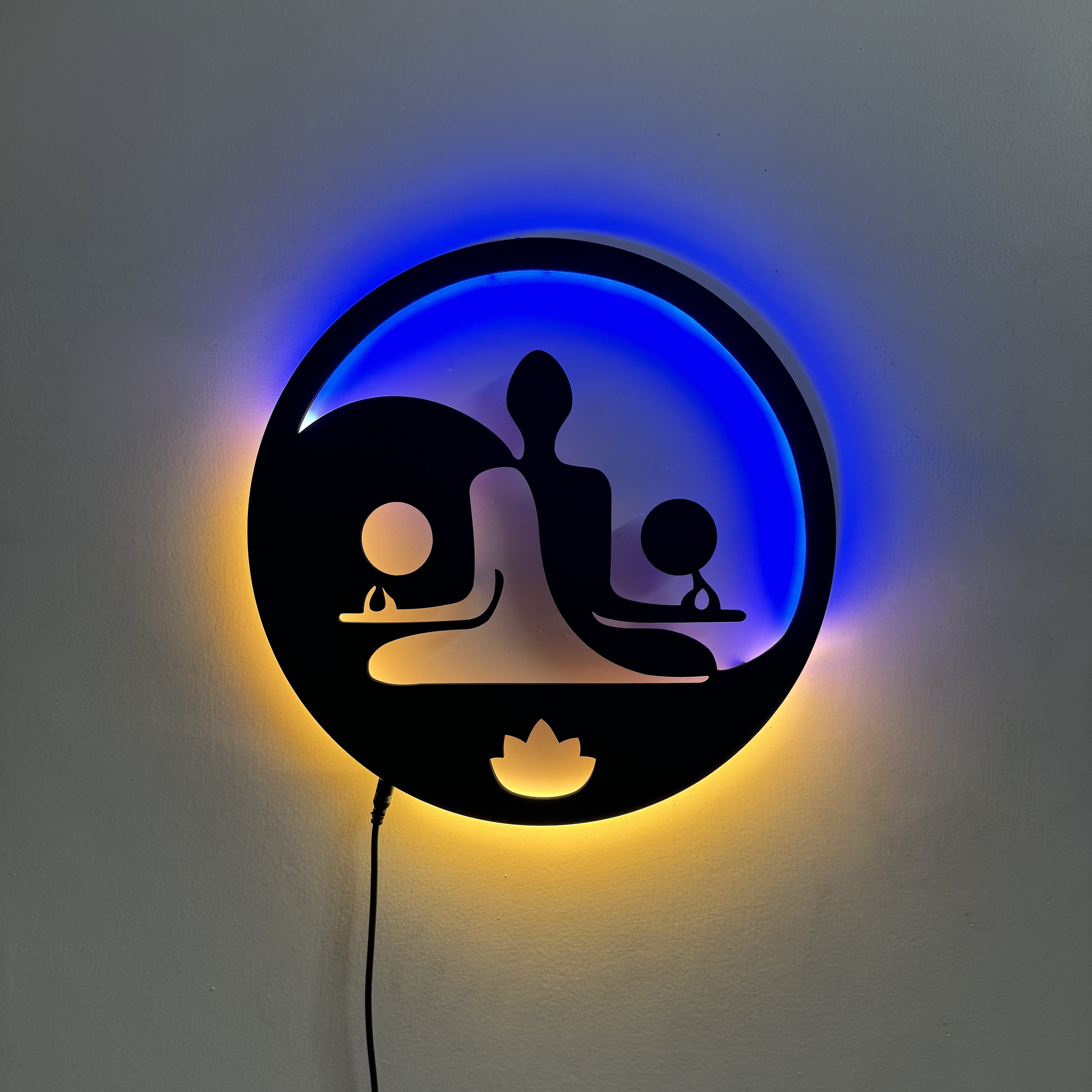 Buddha Yoga Meditation Neon LED Light | Wall Home Decor for Relaxation