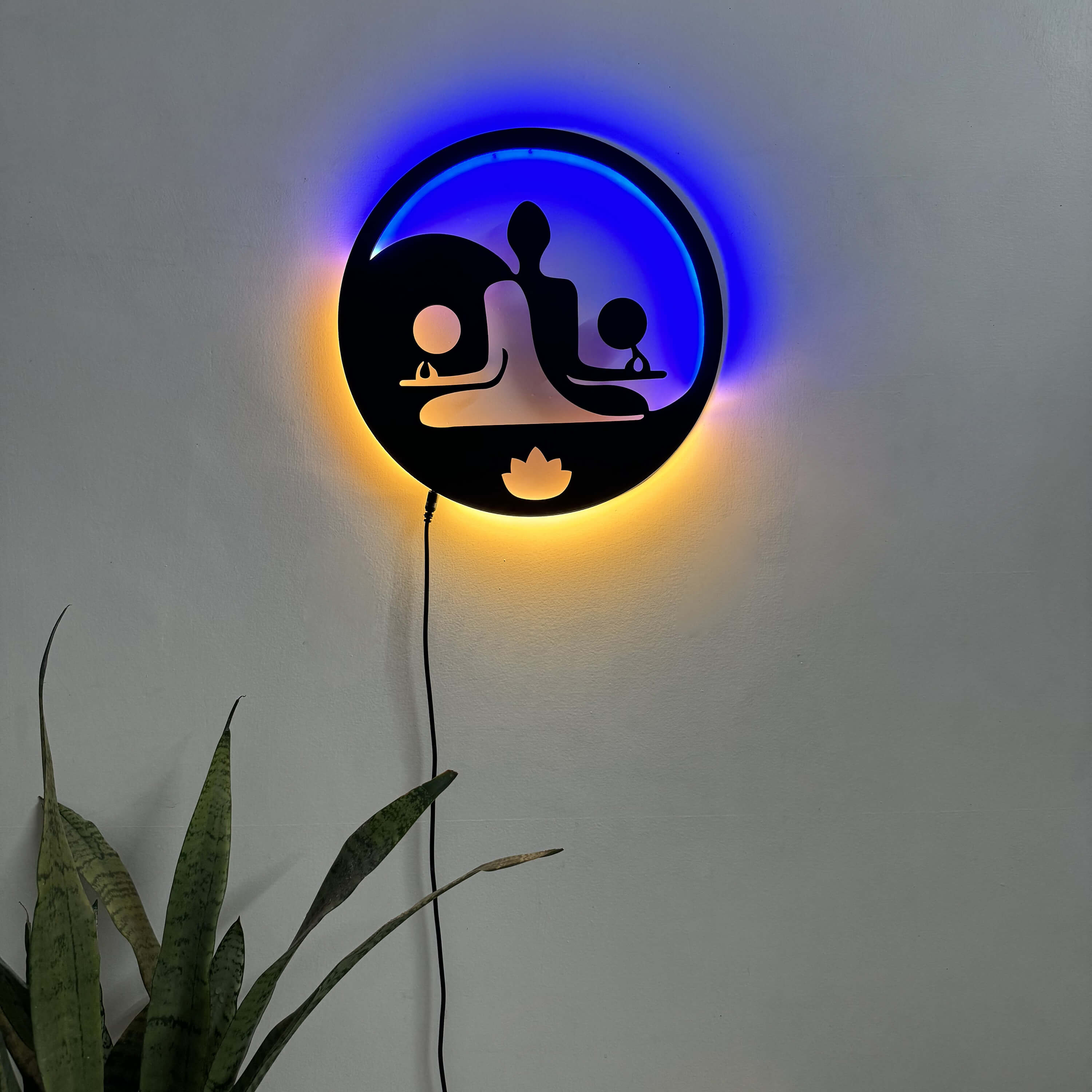 Buddha Yoga Meditation Neon LED Light | Wall Home Decor for Relaxation
