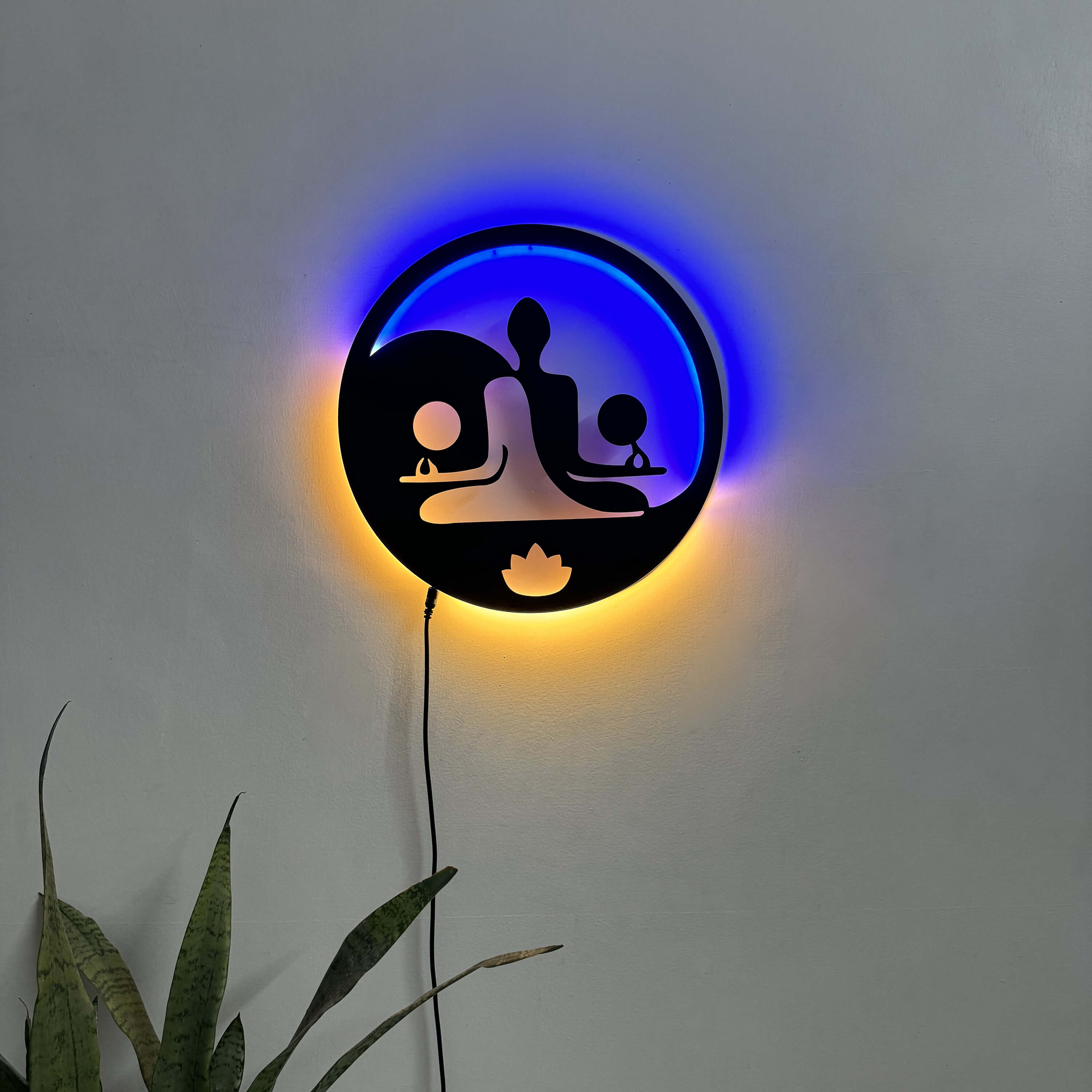 Buddha Yoga Meditation Neon LED Light | Wall Home Decor for Relaxation