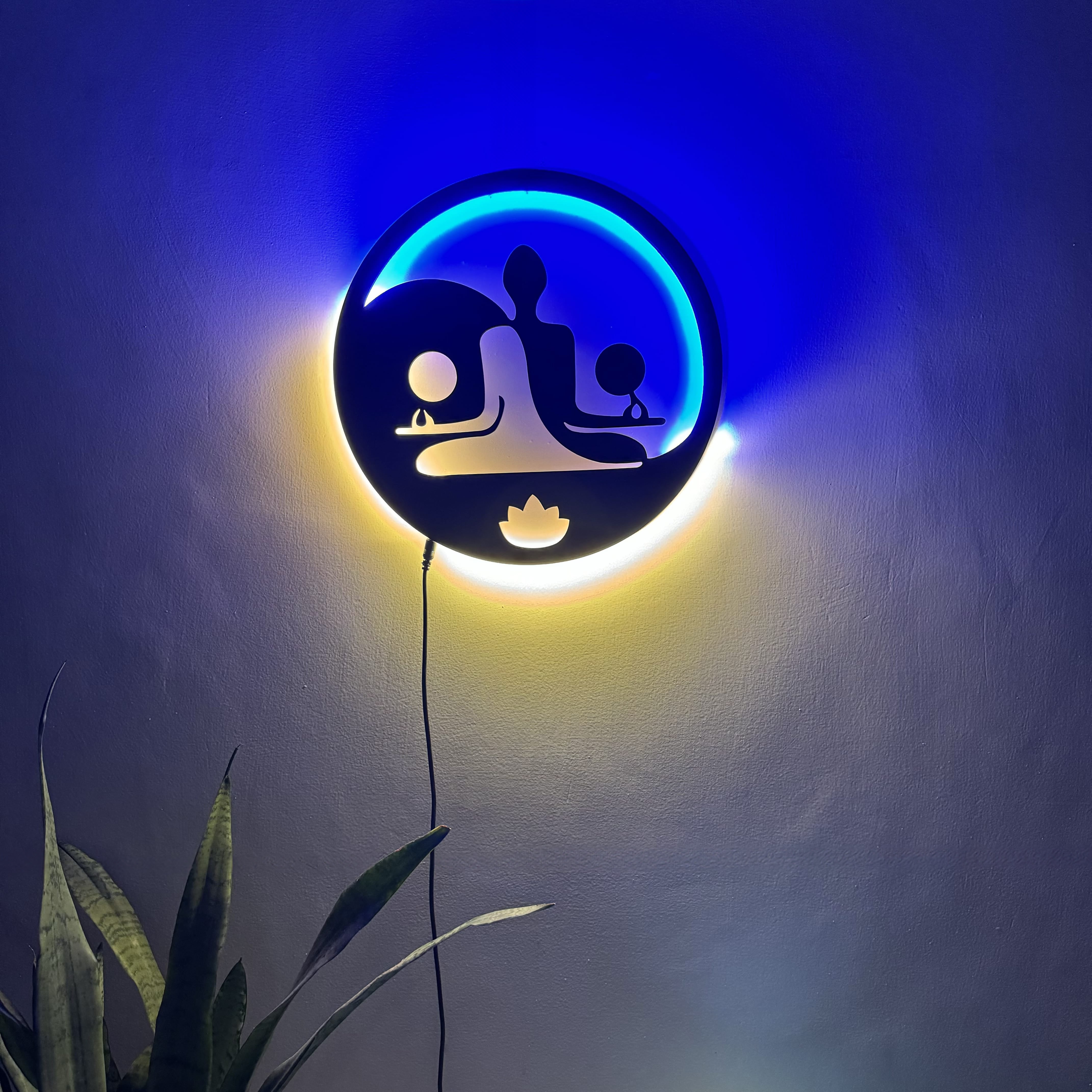 Buddha Yoga Meditation Neon LED Light | Wall Home Decor for Relaxation