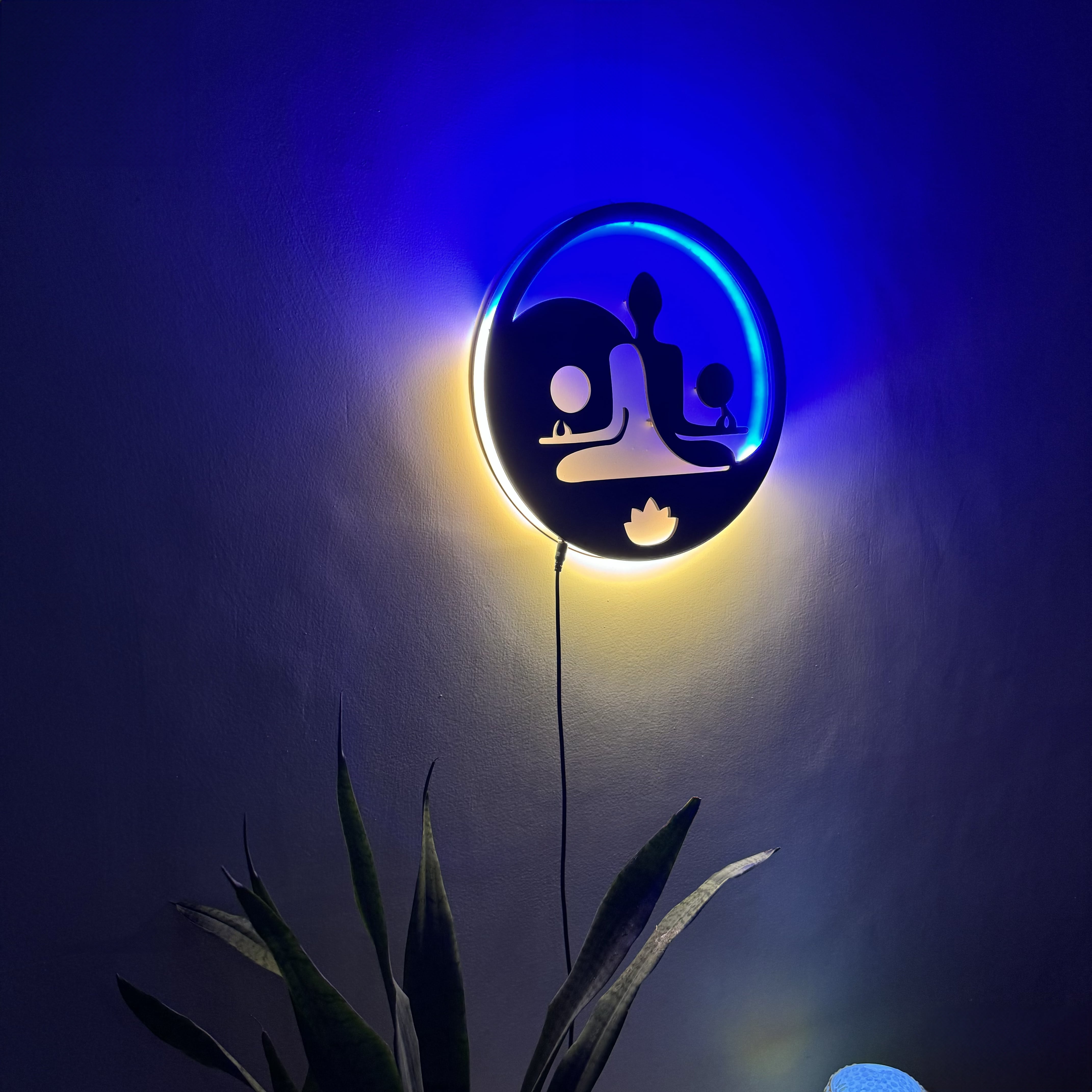 Buddha Yoga Meditation Neon LED Light | Wall Home Decor for Relaxation