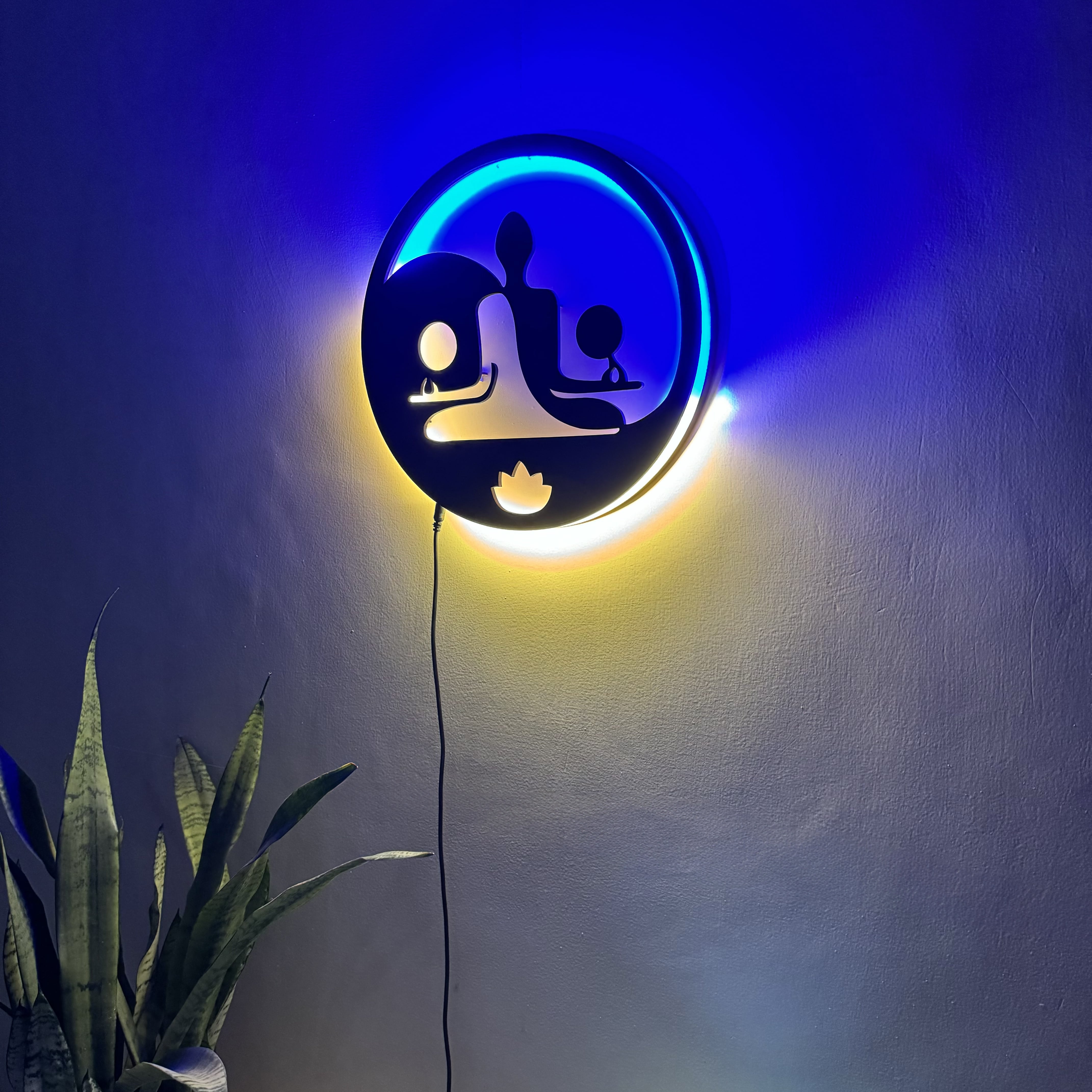 Buddha Yoga Meditation Neon LED Light | Wall Home Decor for Relaxation