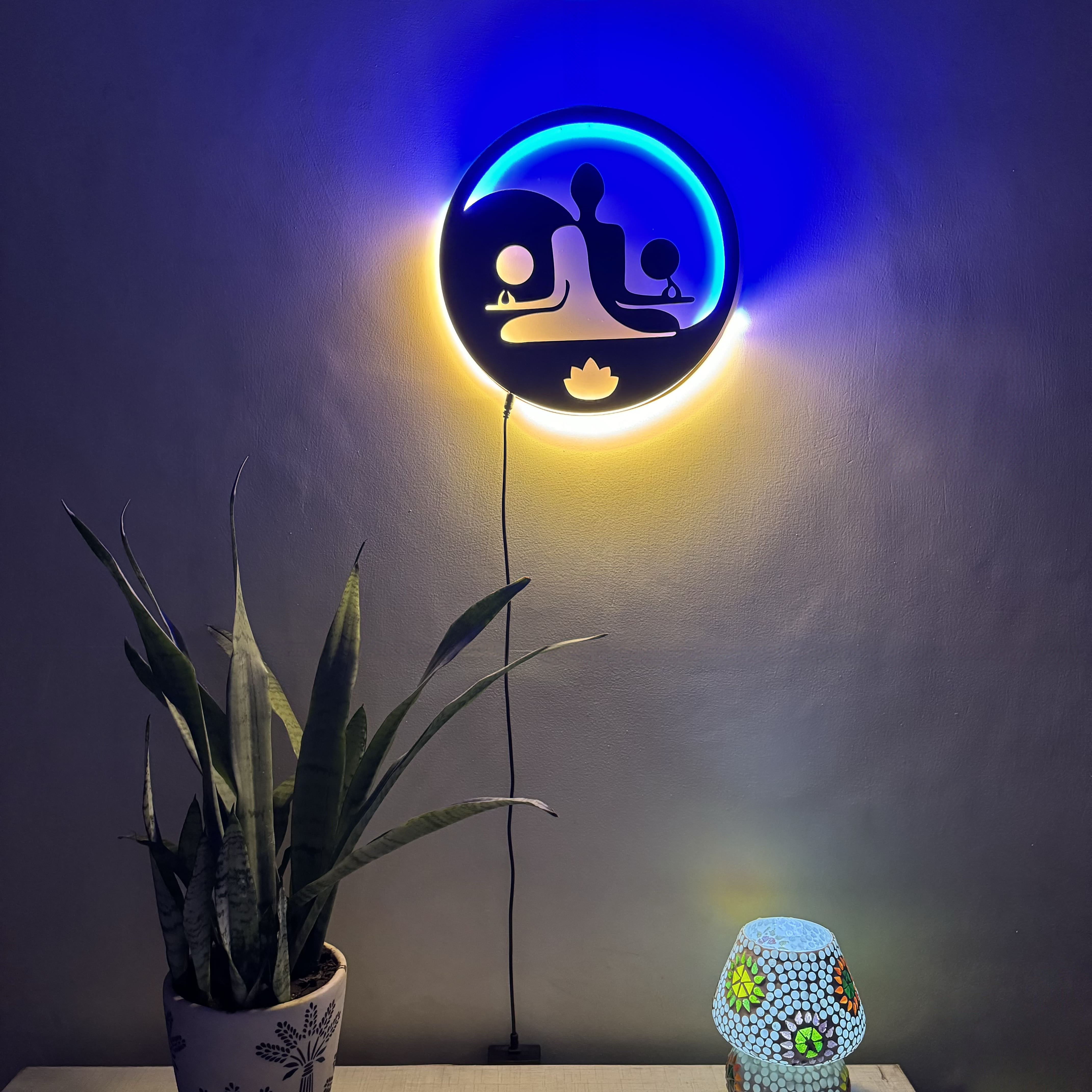 Buddha Yoga Meditation Neon LED Light | Wall Home Decor for Relaxation