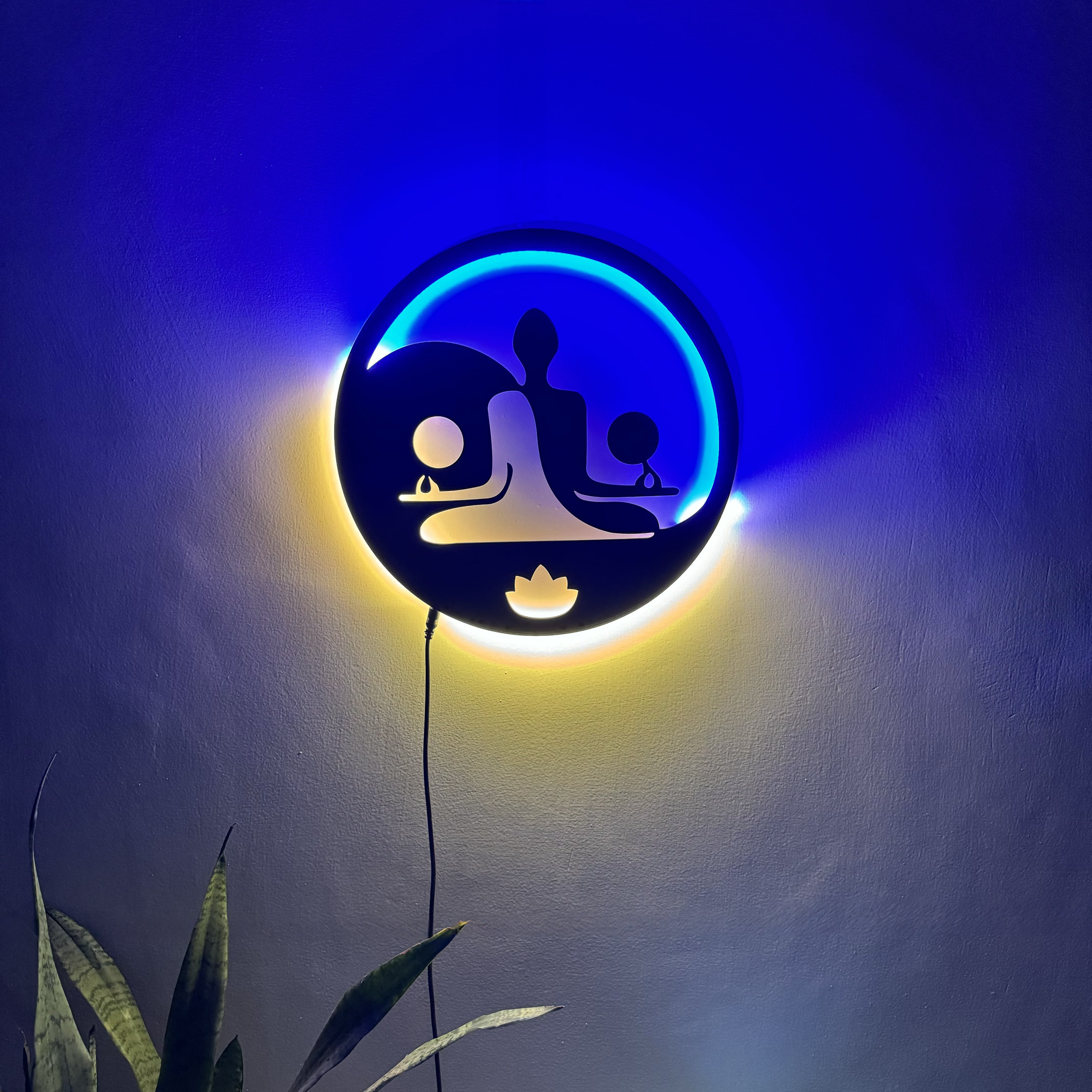 Buddha Yoga Meditation Neon LED Light | Wall Home Decor for Relaxation