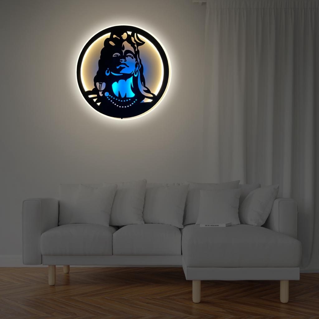 Adiyogi Shiv Ji LED Wall Decor Light Spiritual Home Decor Adiyogi shiv ji led wall decor light spiritual home decor