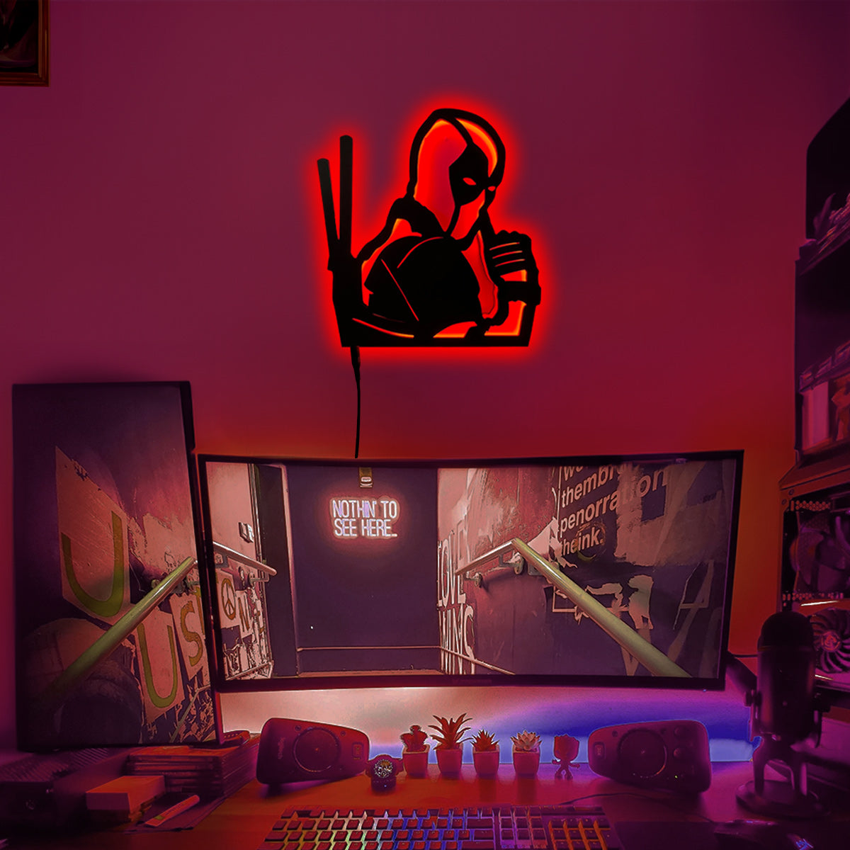 Deadpool Wall Décor Light | Decor Lights for Living Room