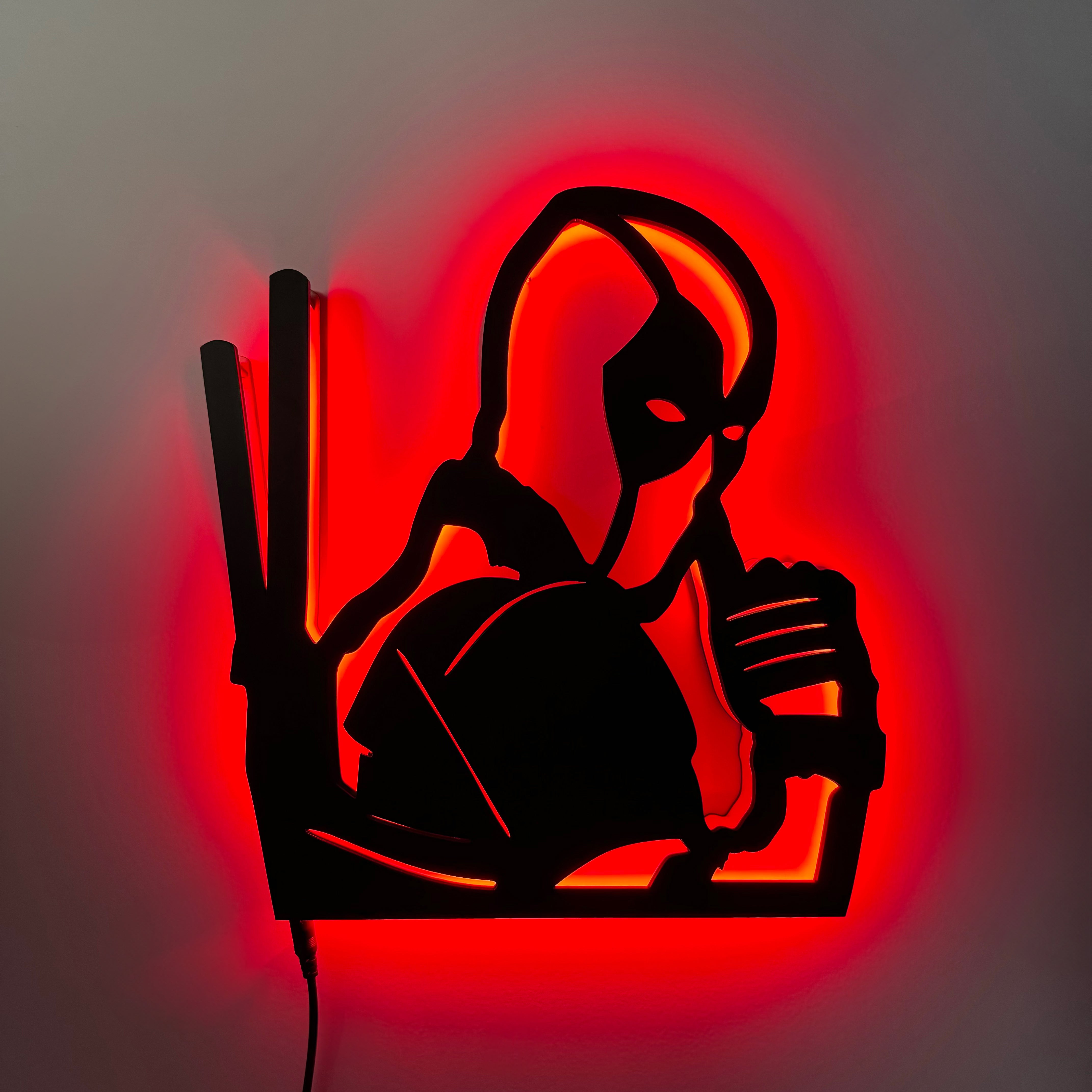 Deadpool Wall Décor Light, Decor Lights For Living Room, Gaming Room Accessories, Bedroom Wall Décor