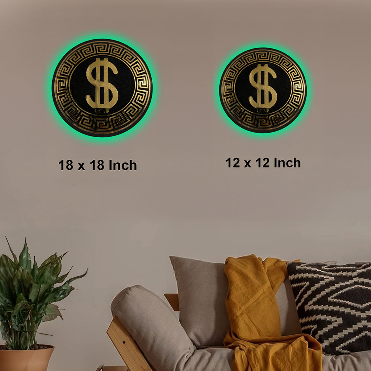 Stylish Dollar Sign Neon LED Light | Home & Office Decor