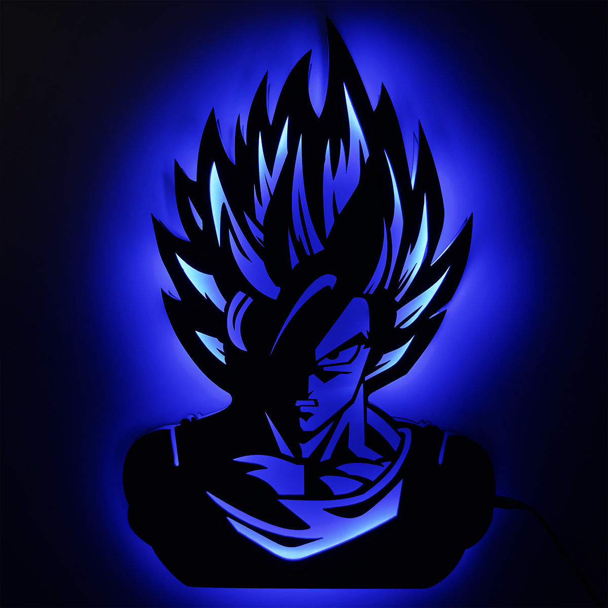 Goku Led Wall décor light, Home Decor L.E.D Logo for Kids, Fits Bedroom, LED Wall Art Gift Goku, Comic Lovers Kids Room Gift